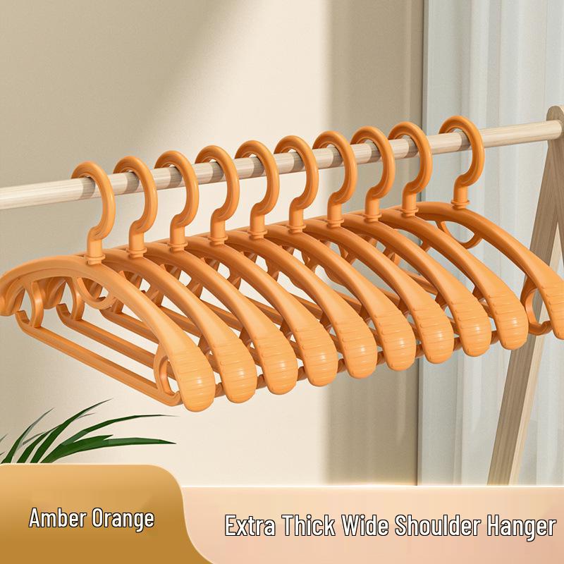 Thickened Wide Shoulder Non-Slip Plastic Hanger: No Bumps, Ideal for Coats and Clothes