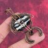 White buffalo turquoise pendant copper wire wrapped pendant antique copper jewelry tortoise gemstone pendant gifts for wife handmade pendant