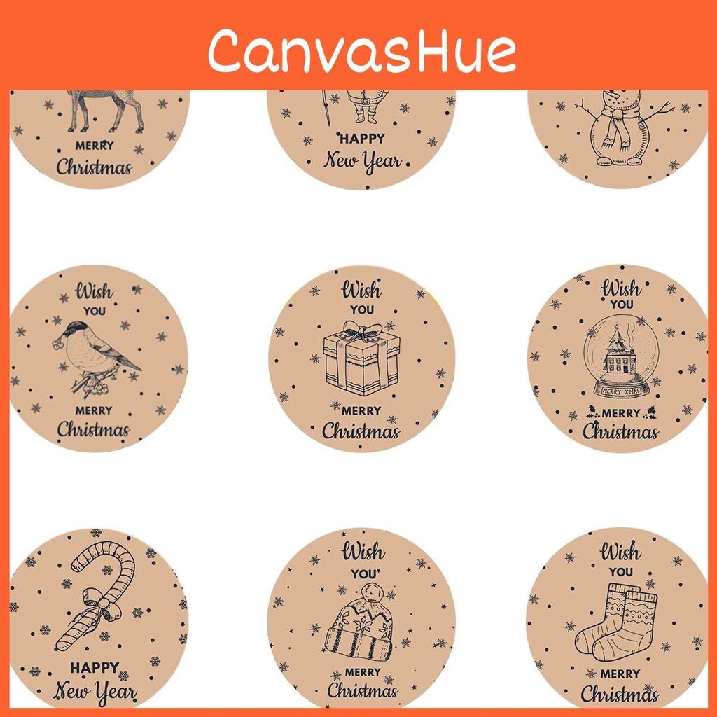 Self Adhesive Christmas Sticker With Santa And Reindeer For Gift Bag Decor Party