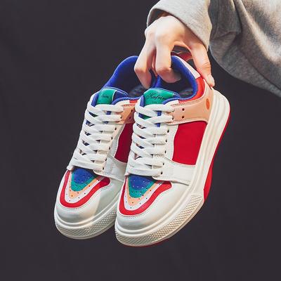 Spring New Mandarin Duck Color Matching Little White Shoes Women's Tide Student Breathable Shoes Versatile Casual Board Shoes Women