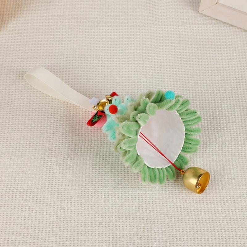 Holiday Tree Decors Ornament, Soft Plush Christmas Tree Hanging Accent With Fabric Loop for Indoor Window and Tree Display