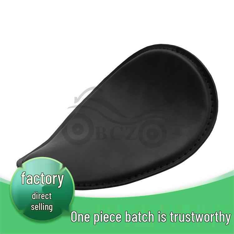 Harley Retro Chopper Bobber Leather Seat Cushion Black Single Seat