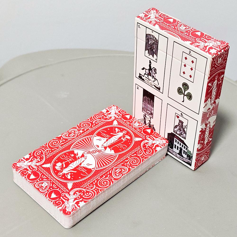 The New York Lenormand Deck – Historical 36-Card Divination Deck 9*6cm Vintage Style Cartomancy Cards Double-embossed
