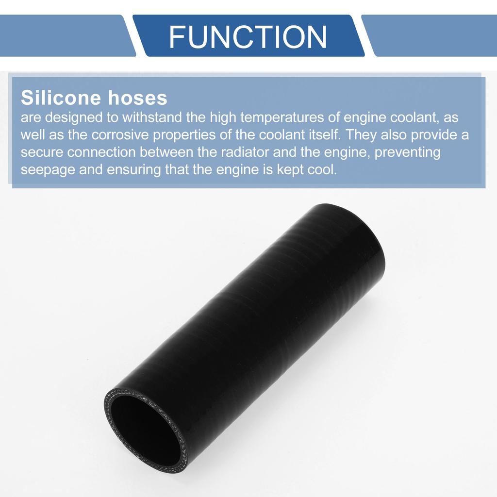X AUTOHAUX Silicone Hose Silicone Tube Thickness 4mm Black Length