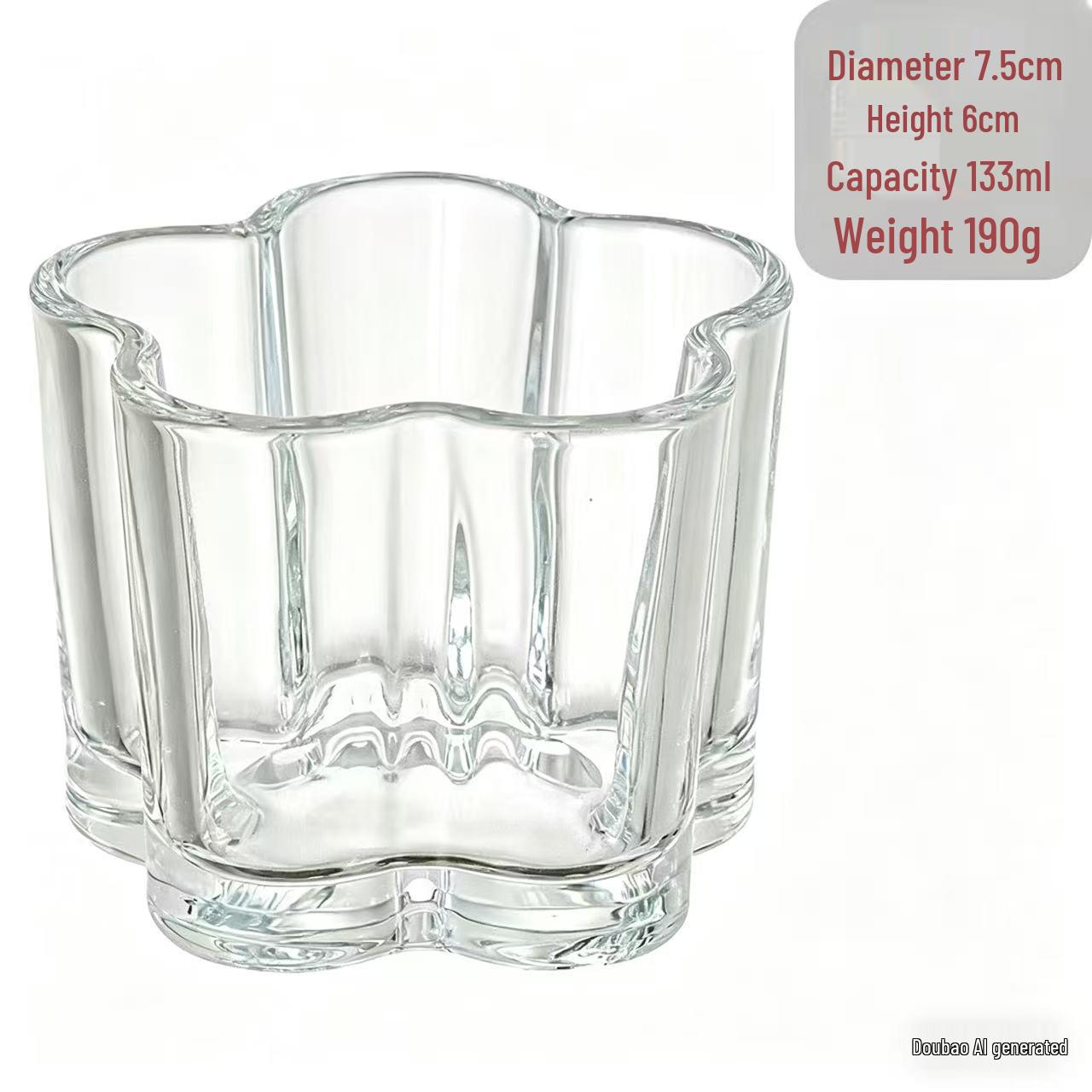 Thick Glass Soy Wax Patterned Candle Holder Ornament.