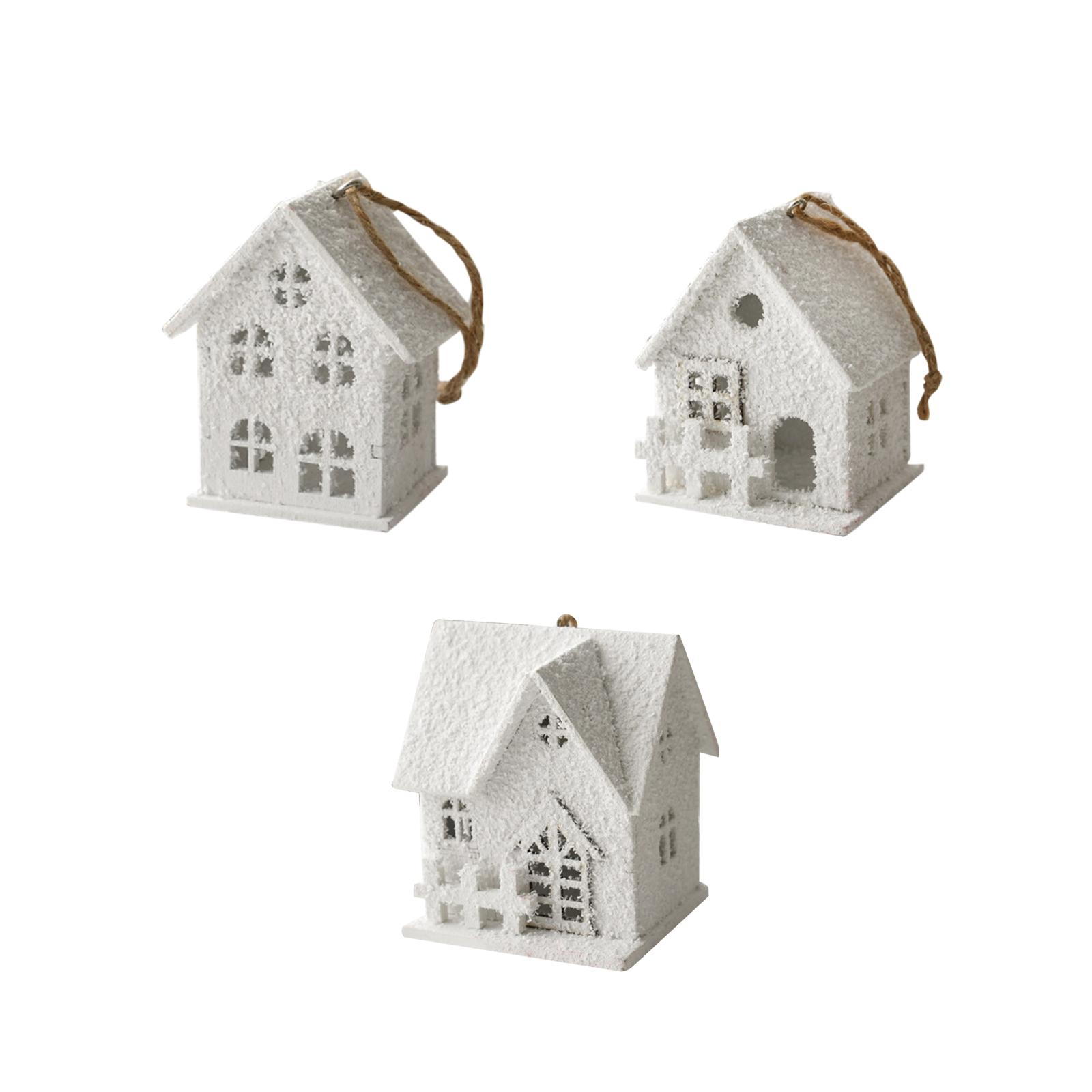 

Christmas House Ornament Holiday Decoration Christmas Tree Decor Wood for Indoors Walls Window Living Rooms Shopping Mall 6x4.5x7 cm