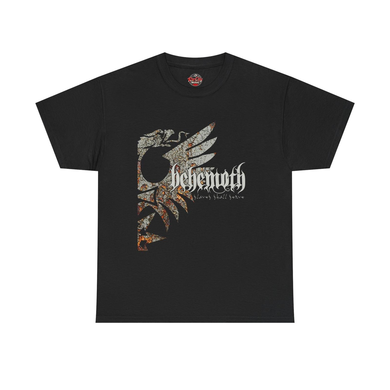 Behemoth Slaves Shall Serve Eagle Phoenix Death Metal Rock Band Unisex T-Shirt XXXL
