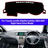 Car Auto Dashboard Cover Dashmat Pad Carpet Dash Mat Cushion For Toyota Corolla Altis Runx Allex 2002 2003 2004 2005 2006 2007