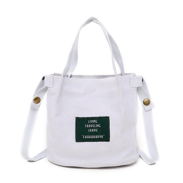Fashion All-match Girl Mini Crossbody Bag Original Canvas Letter Labeling Shoulder Bag Art Canvas Bag
