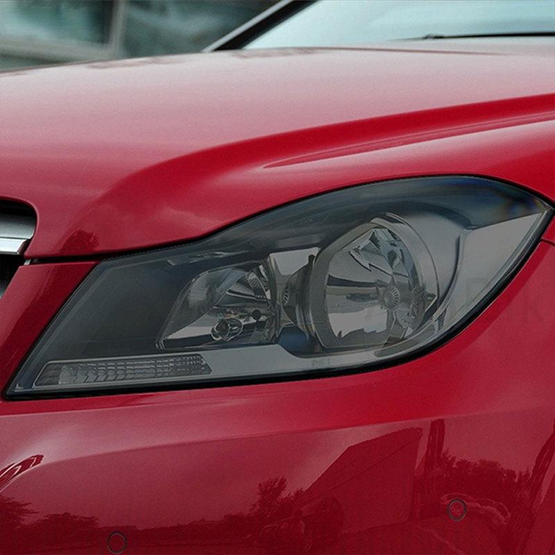 PPF Car Headlight Protective Film Transparent Black TPU Sticker for Mercedes Benz C Class W204 C63 AMG 2011-2014 Accessories