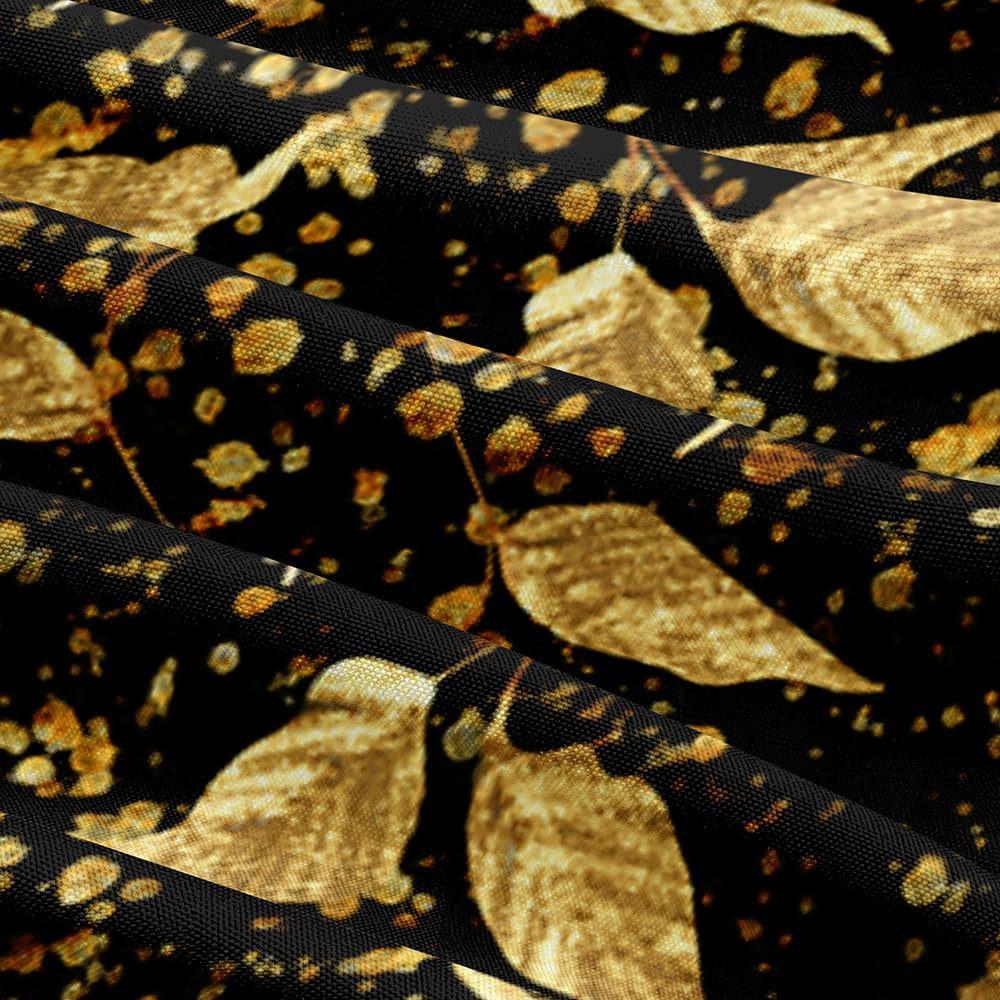 Goldenes Blatt Dreiteiliger Bettbezug 3D Digitaldruck Bettwäscheset Premium Luxus Bettdecke