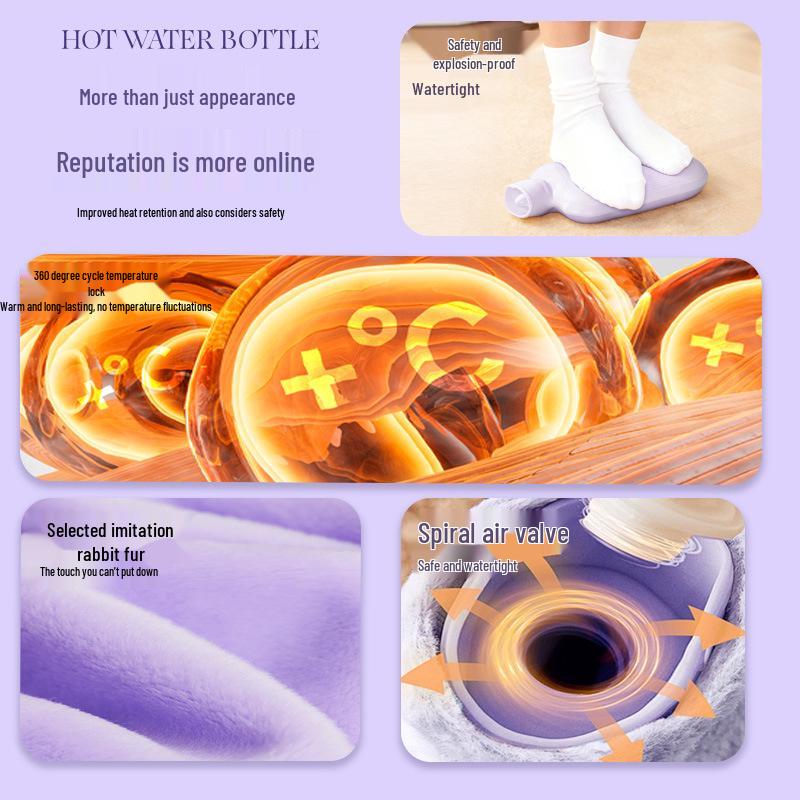 Thickened Explosion-Proof Hot Water Bottle for Hand, Foot, and Menstrual Warmth