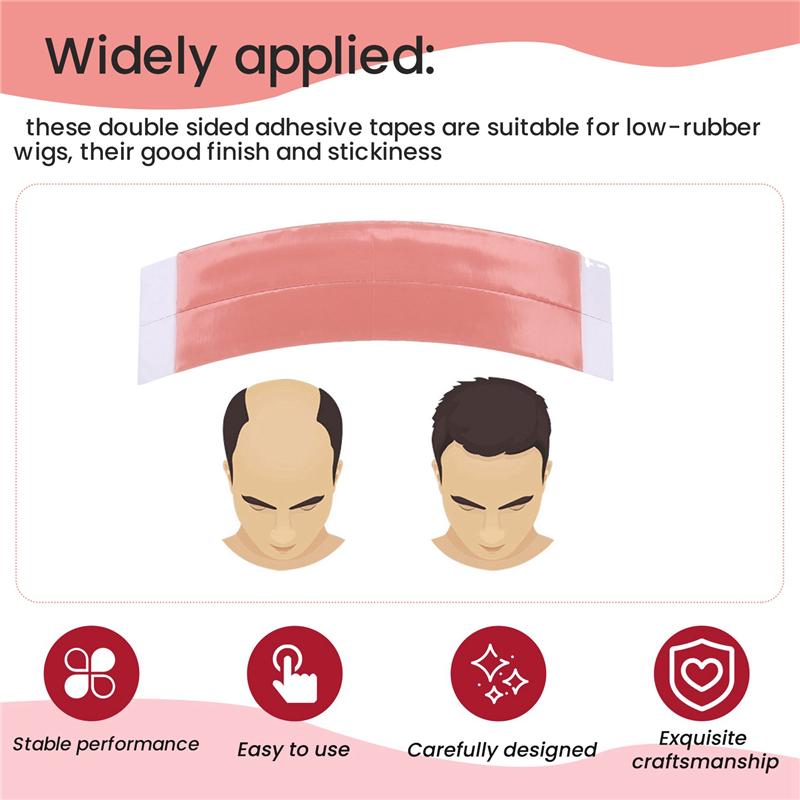 72Pcs/Lot Duo Tac Lace Wig Sided Double Tape Super Strong Adhesive Hair System Extension Strips For Toupees/Lace Wig