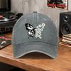Butterfly Daisy Vintage Baseball Cap Unisex Washed Cotton Hat for Outdoor Sports Daily Wear