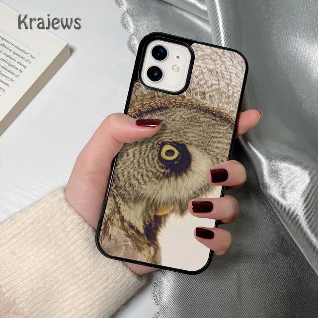Krajews Tier Eulenaugen weiche Handyhülle Abdeckung Für iPhone 17 Air 16 15 14 plus 12 13 pro max Hülle Schale Fundas