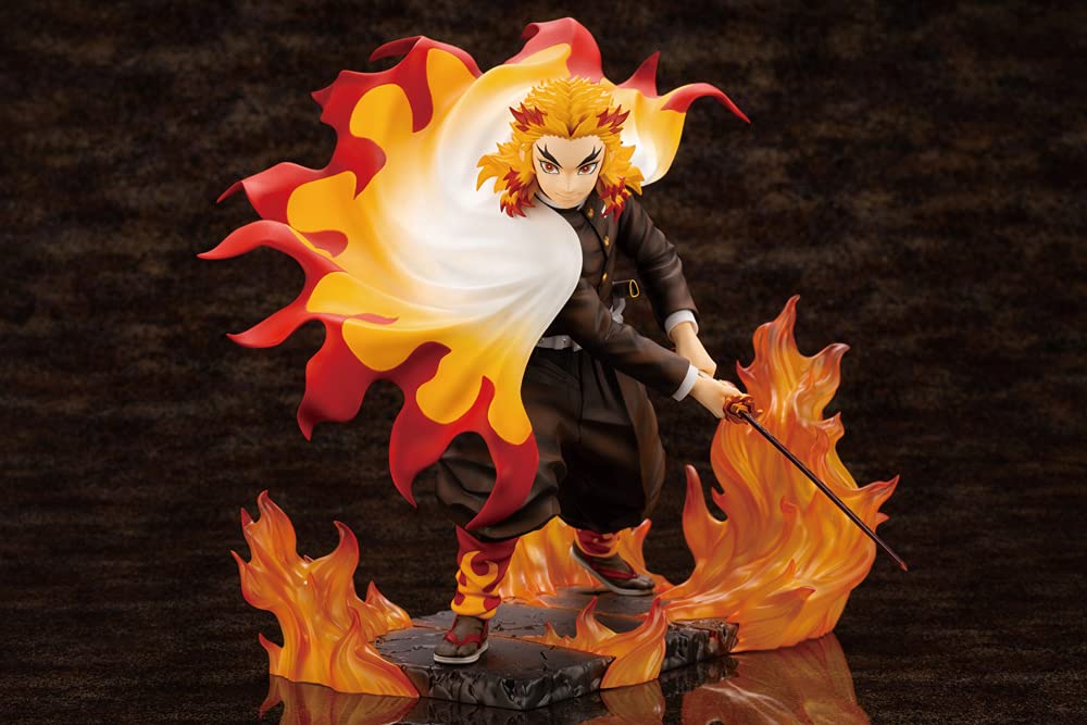 Kotobukiya ARTFX J Demon Slayer: Kimetsu No Yaiba Rengoku Kyojuro 1/8 Scale PVC Pre-painted Finished Figure PP927