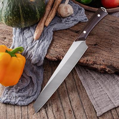 Japanese Sushi Knife Hand Forged Fruit Watermelon Paring Knife Natural Wood Handle Kitchen Chef Knives Tools