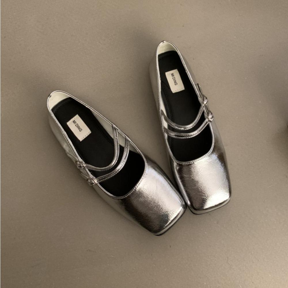 Designer Mary Jane Shoes Square Toe Casual and Versatile Spring and Summer Flat Shoes Elegant Fashionable Retro Women s Shoes 35