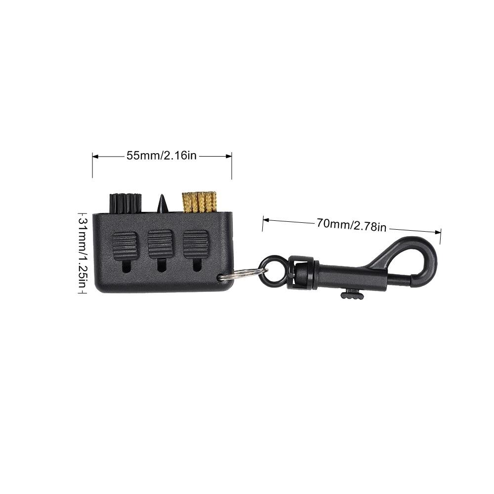 3-in-1 Golf Cleaning Tool Golf Club Groove Push Rod Wedge Brush Cleaning Belt Hook Portable Brush Golf Cleaning Accessorie