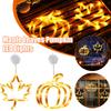 Maple Leaves Pumpkin LED Lights with Suction Cup Halloween Window Lights Halloween Lights Decorations Thanksgiving Decorations