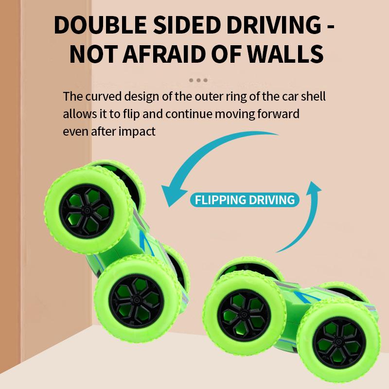 Mini Inertia Car Toys For Children Collision Automatic Turnover Double-Sided Running Car Toy Boys And Girls Fun Interactive Toys
