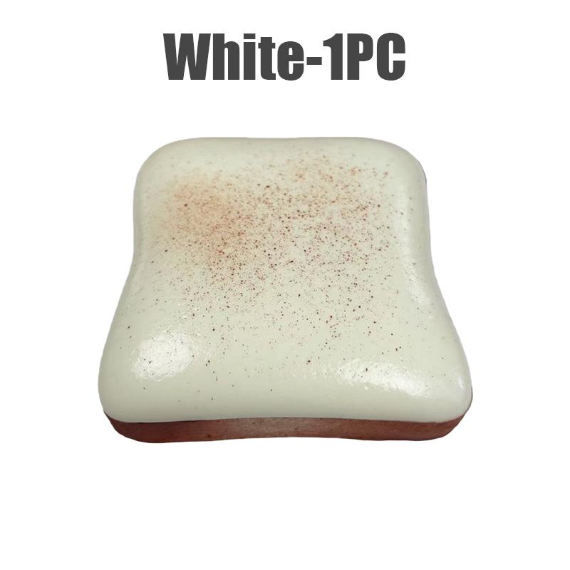 Simulated Cream Toast Squeeze Toy Slow Rising Soft Gel Stress Reliever Funny Sticky Decompression Toy Gift for Adults Kids
