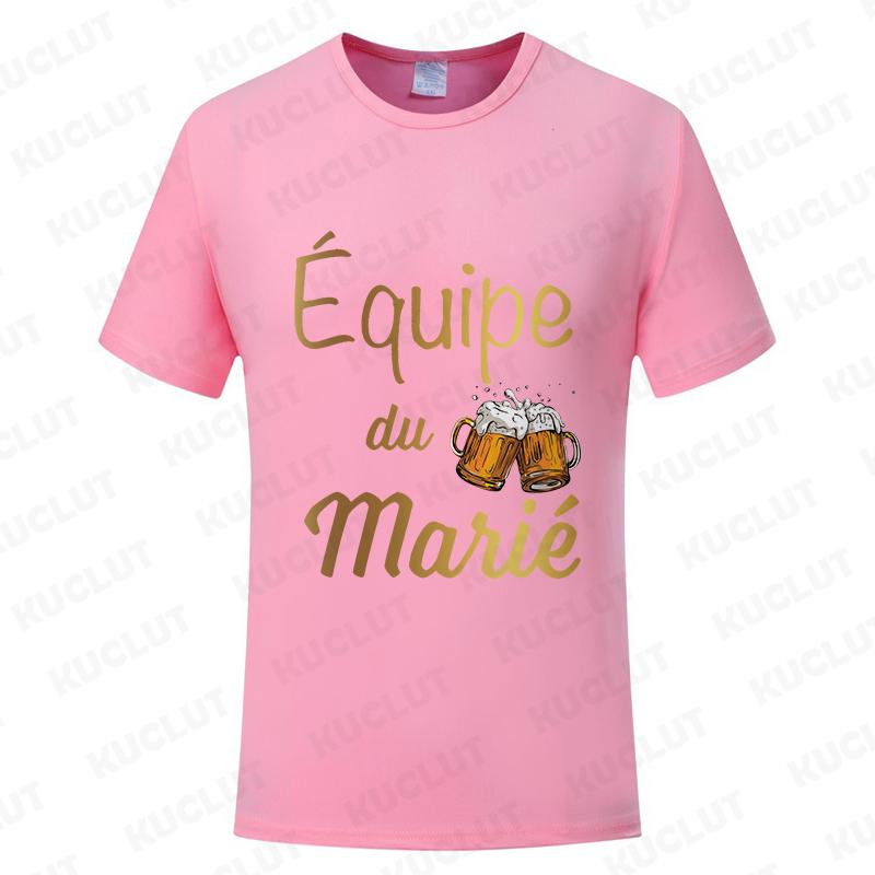 French Evg Team Married Tops Single Farewell Bachelor Party T Shirt Future Groom Man Tshirt Fashion Beer Graphic Wedding Tees