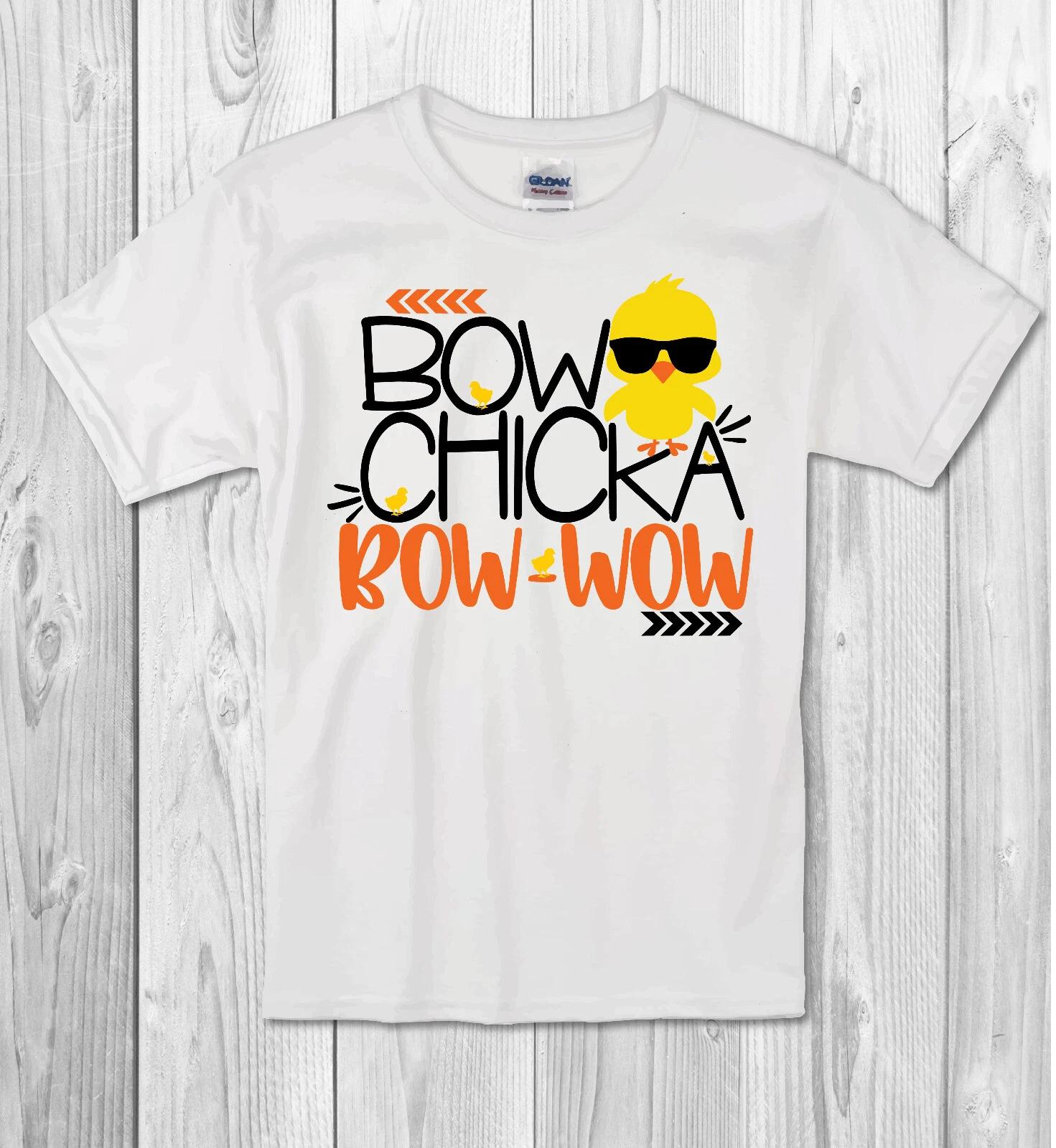 Easter Boys Baby Children T-shirt BOYS bow chicka bow wow Childrens Kids T Shirt/bodysuit 160