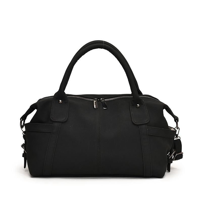 Retro large-capacity tote bag women s seasonal texture versatile matte shoulder messenger bag чёрный