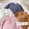 2025 Winter Kids' Fleece Base Layer: Girls' Half-High Neck, Boys' Embroidered Cartoon Top