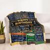 Happy Birthday Wishes Blanket Warmthful Decor Suitable for Picnics Seaside Sofa Four Seasons Multipurpose Digital Print