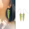 Delicate Leaf Shaped Earrings Bohemian Fern Leaf Earrings Green Leaf Dangle Hook Earring Unique Jewelry Women Girl Teen