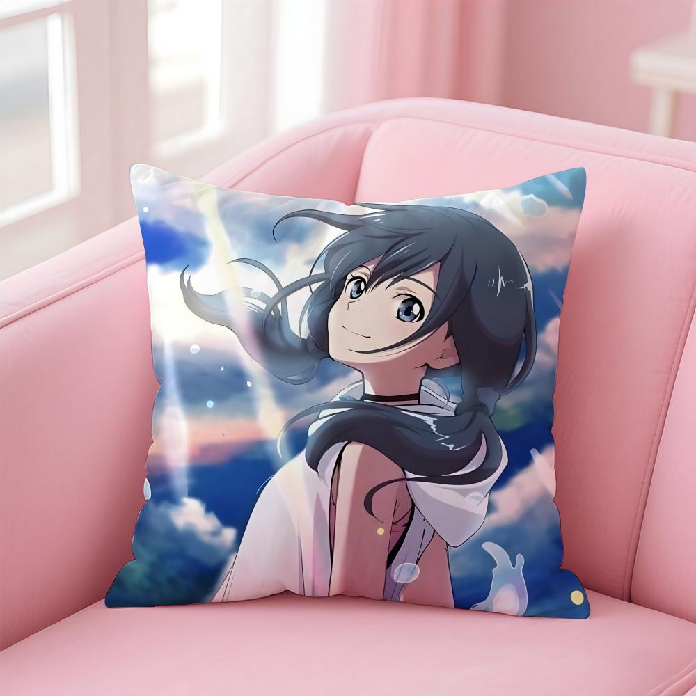 Weathering with You Cushion Cover Comfortable Reversible Pillow Cover Ideal for Car Sofa Bedroom & Beyond