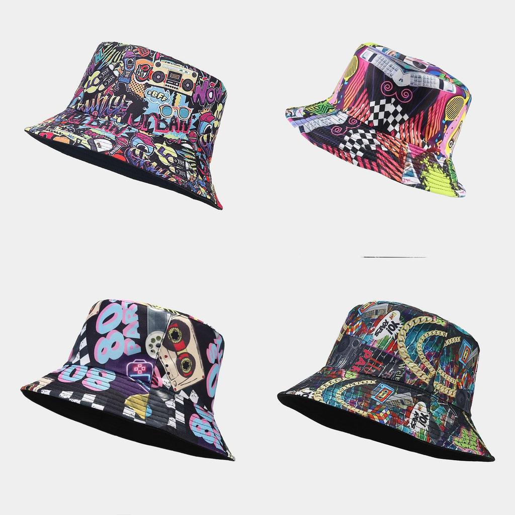 Classic Tape Design Wide Brim Fisherman Hat With Uv Sunblock For Hiking And Outdoors