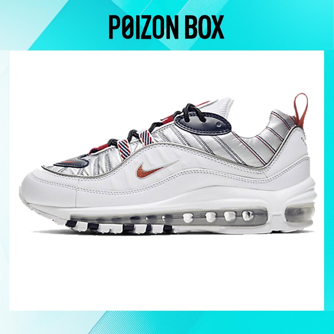 

Nike Air Max 98 Female Running Shoes White/Starfish-Wolf Grey-Gym Red
