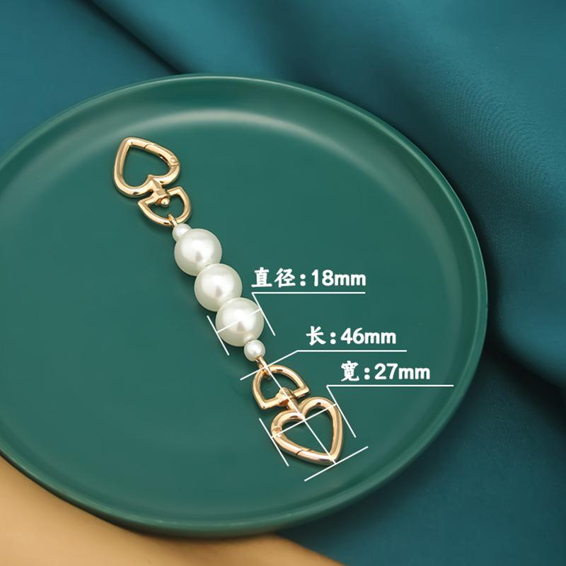 Bag Extension Chain Pearl Metal Accessories Love Buckle With One Shoulder Mahjong Armpit China-Chic Style