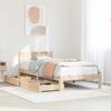 VidaXL Bed Frame with Drawers 90x190 Cm Solid Pine Wood, Slatted Base, Double Bed Frame, Solid Wood Bed Frame, 3301970
