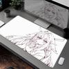 Nowa czarno-biała podkładka pod mysz Dziewczyna z anime Podkładki pod klawiaturę do gier Akcesoria do gier Pogrubiona HD Mata na biurko Zablokowana krawędź Gumowa podkładka pod mysz