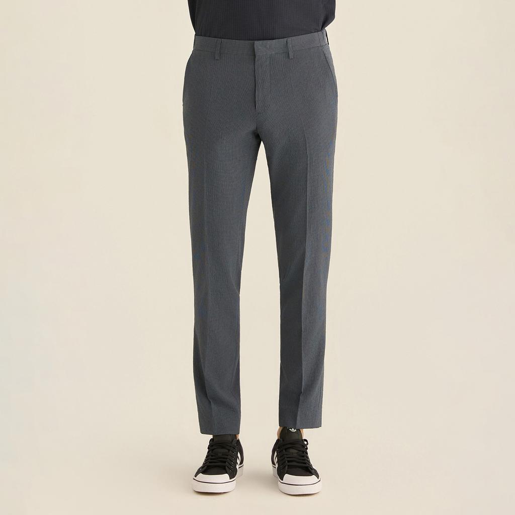 FERRAROMILANO Elastane Two-Tone Summer Slacks Charcoal (Am0Gbps20438)