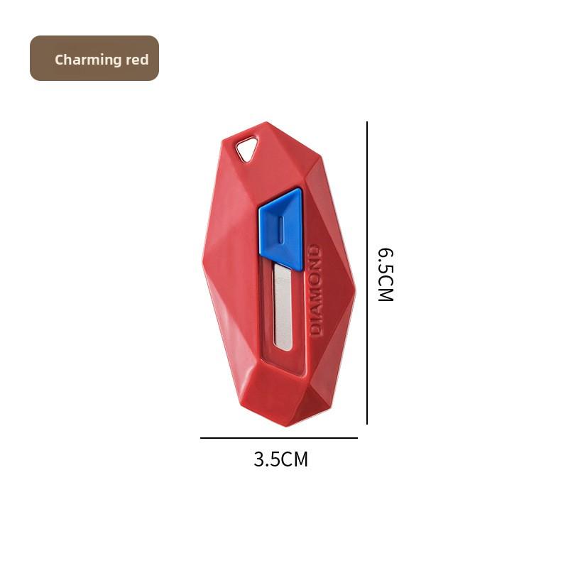 Diamantový design Rozbalovací nůž Bezpečný řezač s kulatou hlavou Magnetický řezač kartonových krabic pro otevírání balíků Dopisový užitkový nůž