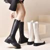 Fashion Women's Thigh High Boots Black Fashion Black Punk Goth Sexy Woman Platform Boots Motorcycle Boot Women Heels Shoes Big Size 43