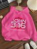 Hooded Sweatshirt for Spring And Autumn, Unisex, Featuring a John 3:16 Print, Casual Top Suitable for Young Kids