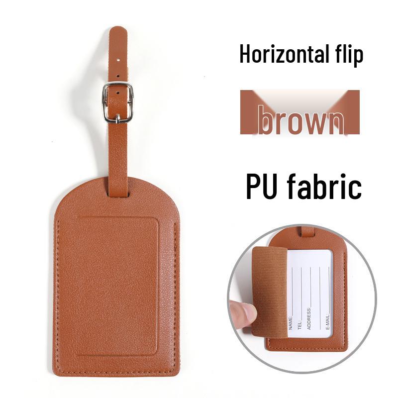 Customizable Multi-Color PU Faux Leather Luggage Tag with Lanyard and Card Holder - In Stock