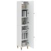 Cabinet Set 2 pcs High Gloss White Particleboard