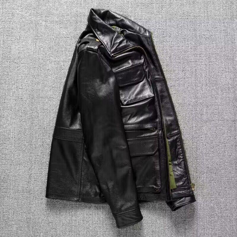 Pure First-layer Soft Cowhide Leather Jacket