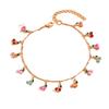 Summer Beach Resort Style Colorful Cherry Copper Foot Chain Necklace