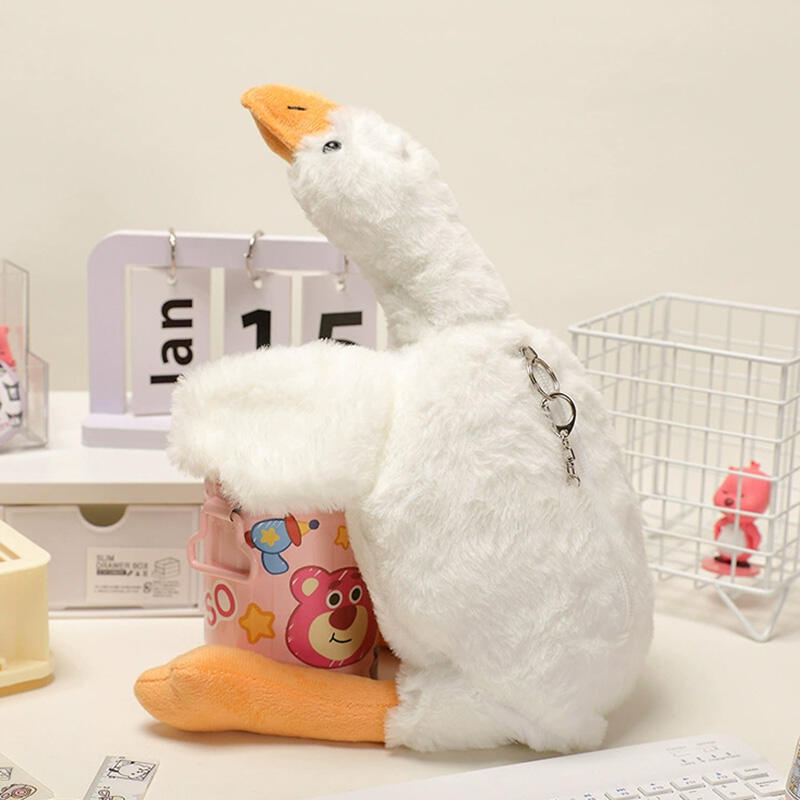 Cute Plush Goose Pen Pouch Pencil Case Doll Animal Storage Case