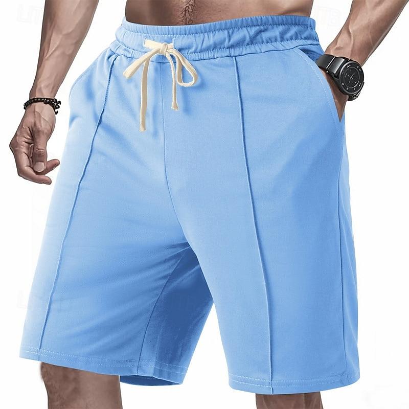Men s Sweat Shorts Shorts Bermuda shorts Running Shorts Casual Shorts Drawstring Elastic Waist Plain Comfort Sports 2XL