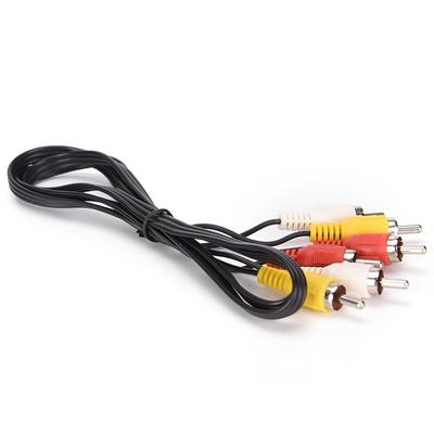 3 Rca Erkekten 3 Rca Erkeğe Kompozit Ses Video Av Kablo Fişi 1M