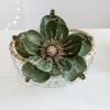Sequin Artificial Poinsettia Glitter Flower 25cm 3D Simulation Magnolia  Xmas Tree Decoration